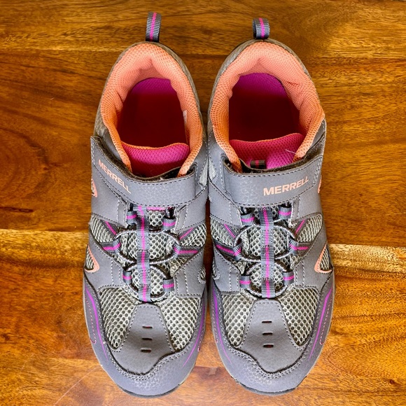 Merrell Girls 6.5 Trail Chaser Hiking Shoes Sneakers Gray Pink - Picture 7 of 11